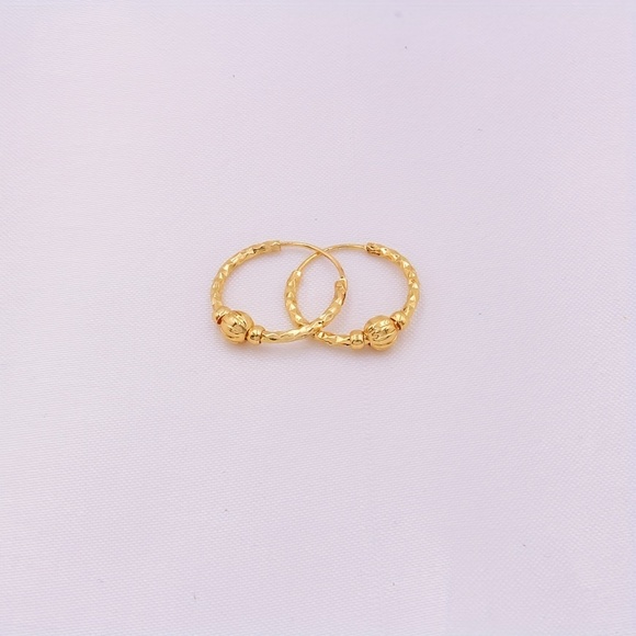 Gold Plated Vintage-Style Creative Tiny Hoop Earrings - Picture 4 of 7
